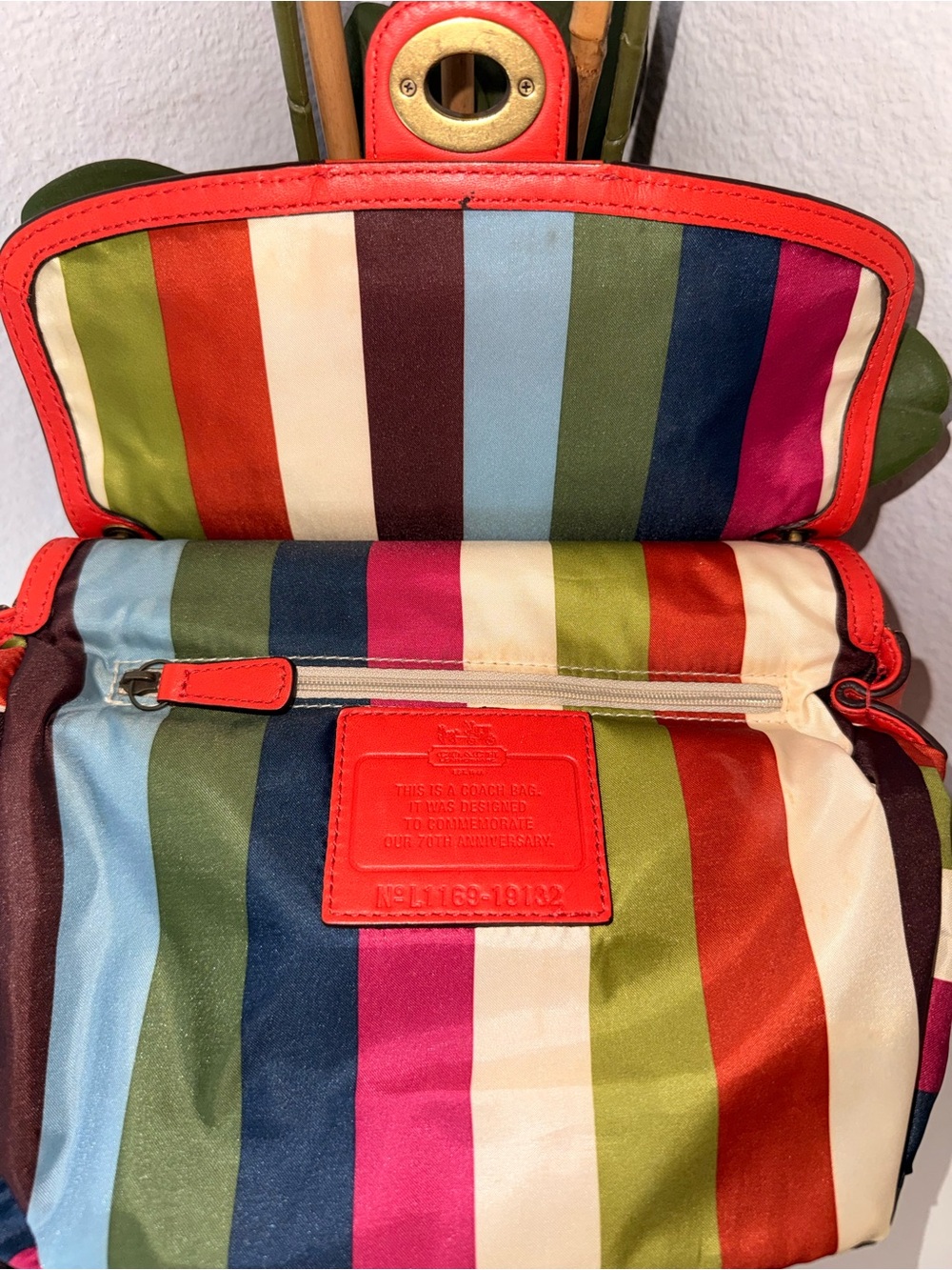 Coach 70th Anniversary Willis Legacy Bag Vermillion Red Orange 19132 - Picture 12 of 17